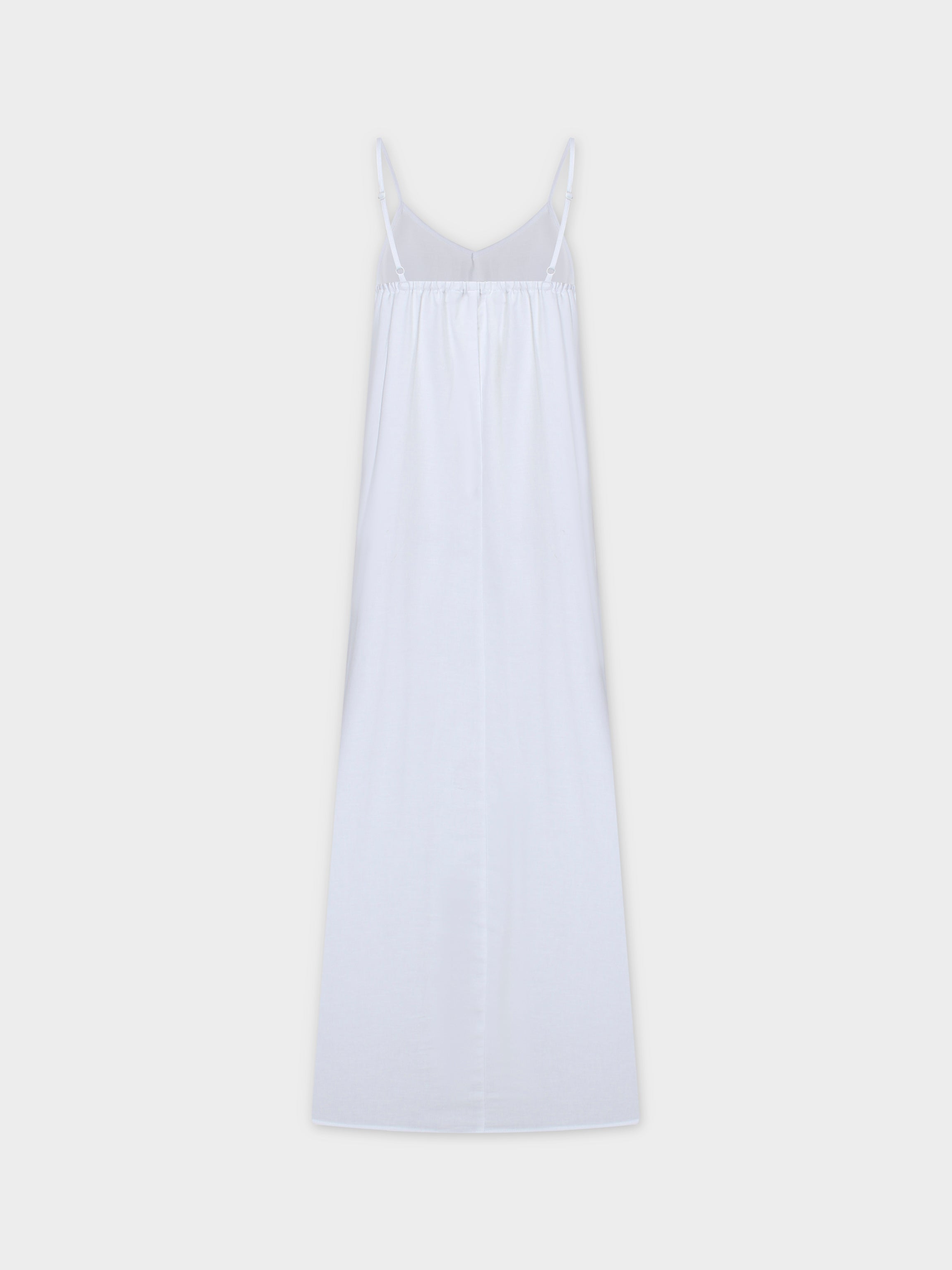 Linen Slip Dress-White