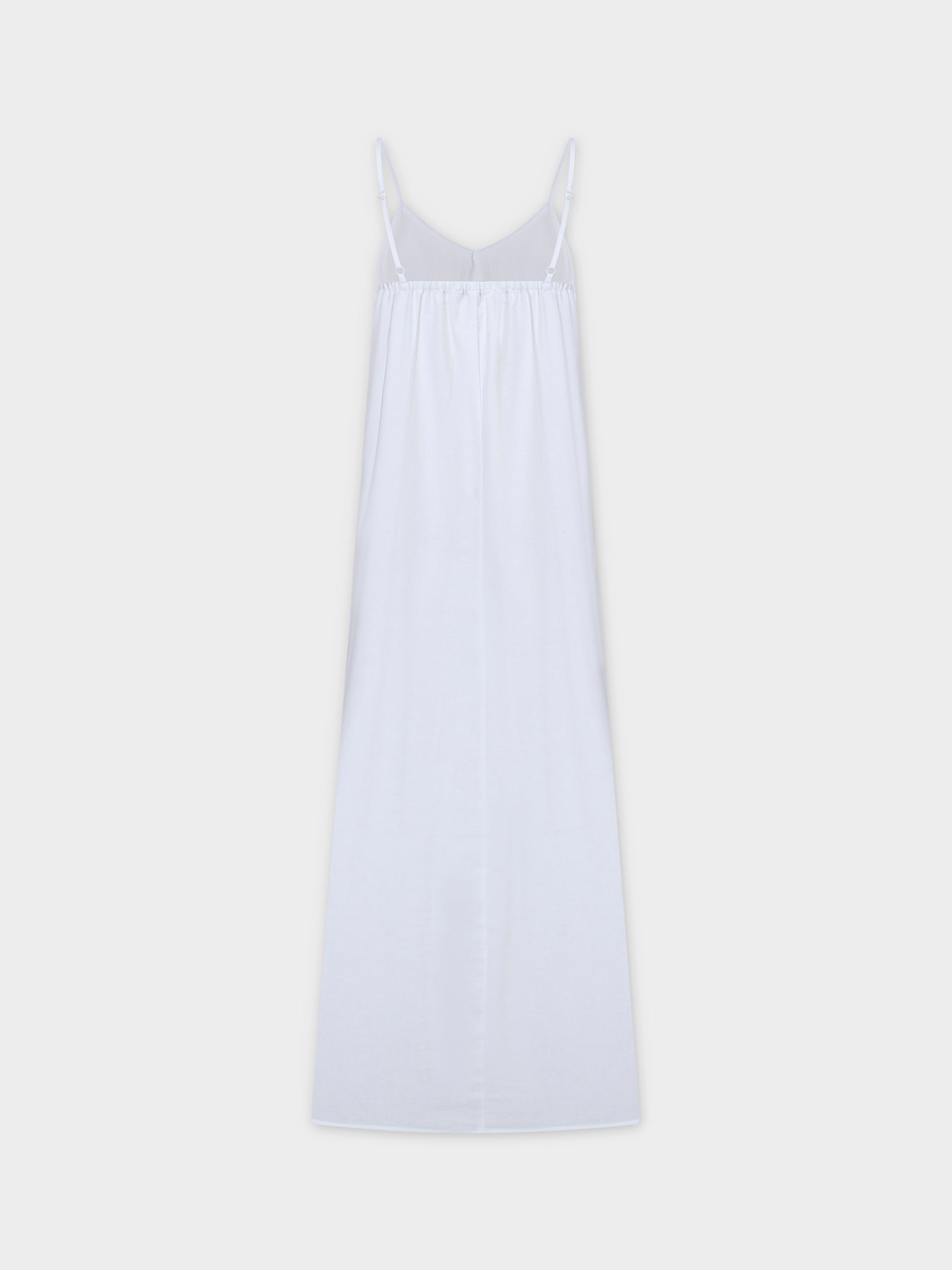 Linen Slip Dress-White
