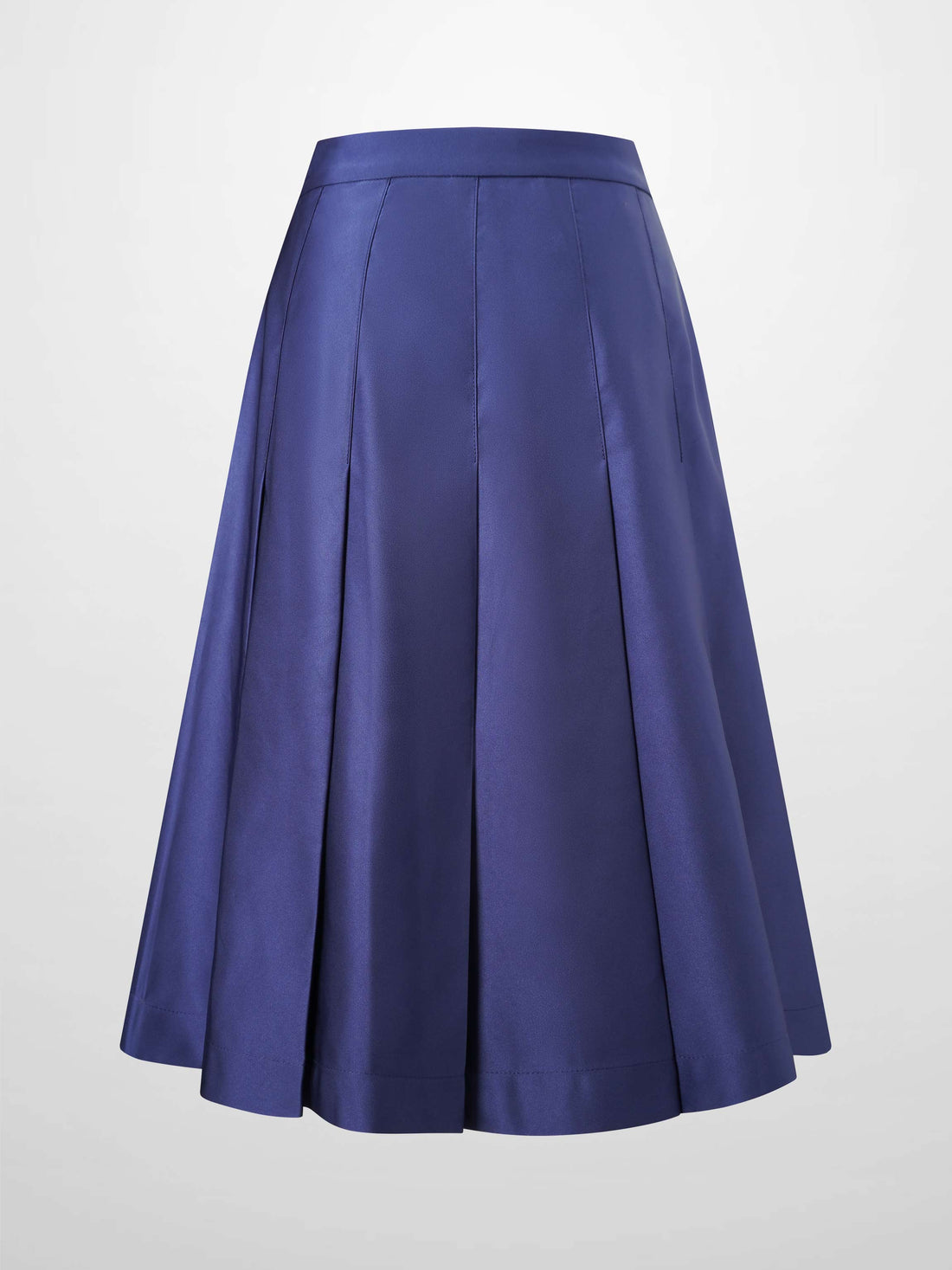 Lux Satin Pleated Skirt 26&quot;-Navy