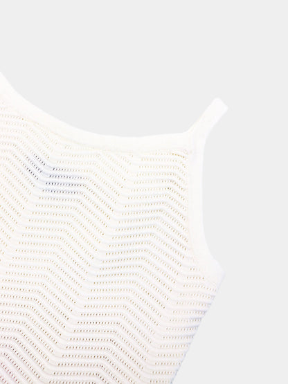 Wave Design Slip Dress-Coral Flower