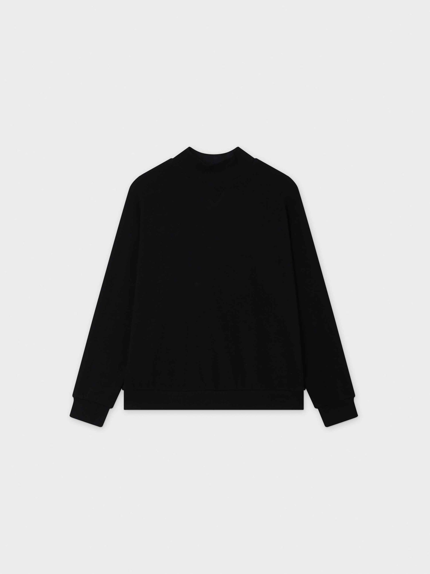 High Neck Sweatshirt-Black