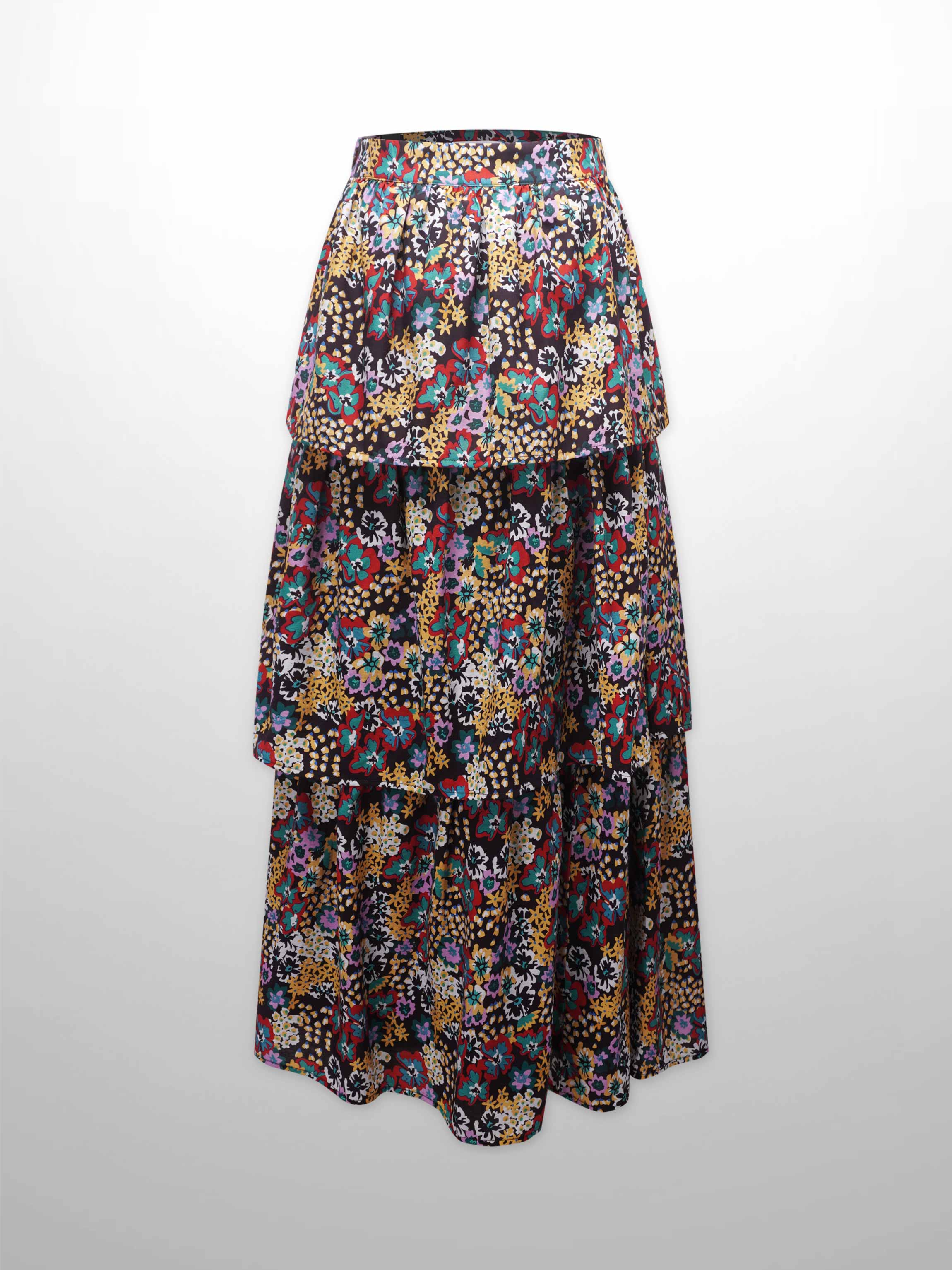 Layered Skirt-Bold Floral