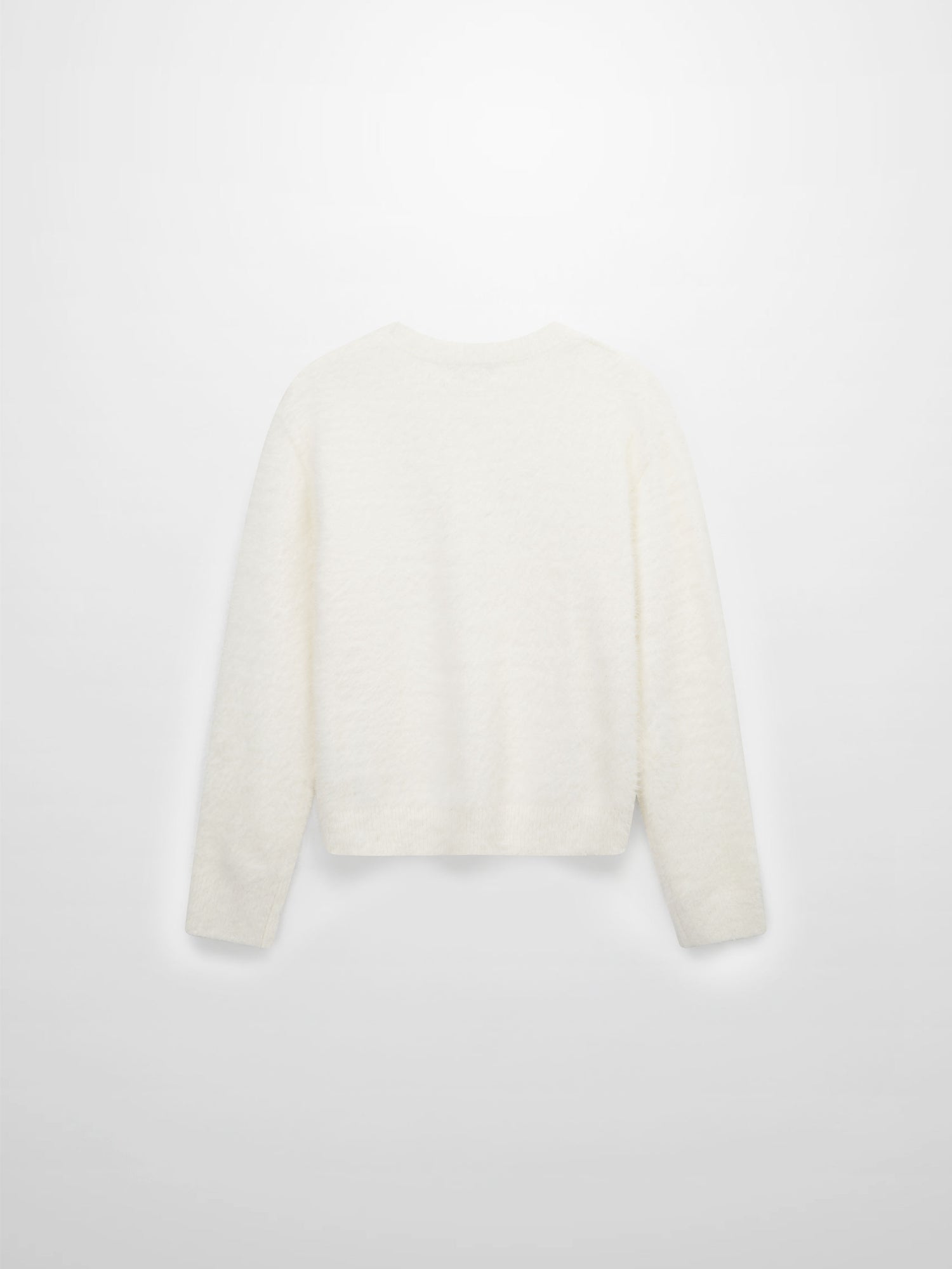 Mohair Crew Neck Sweater-Cream