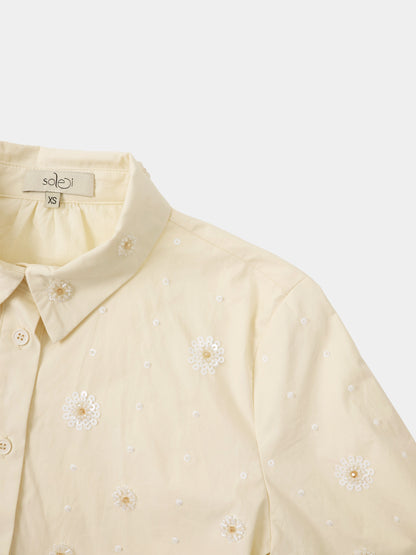 Embellished Blouse-Cream