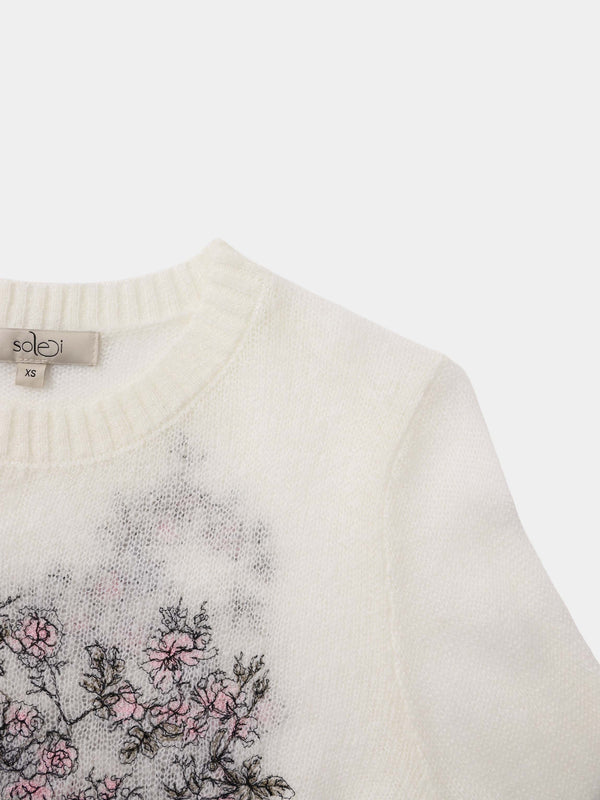 Floral Motif Sweater - Soft Floral