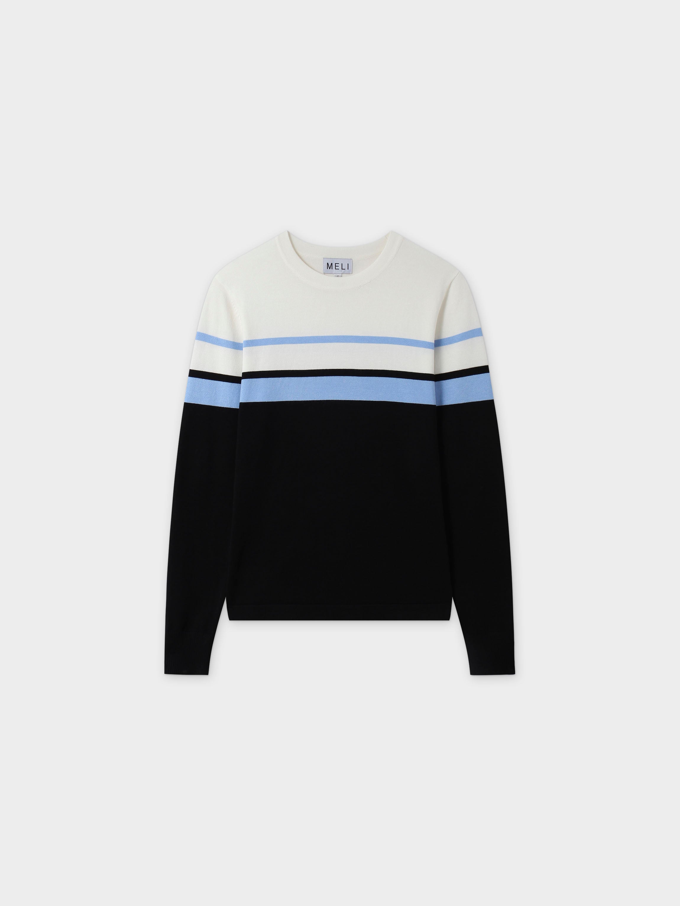 Middle Stripe Sweater-Blue