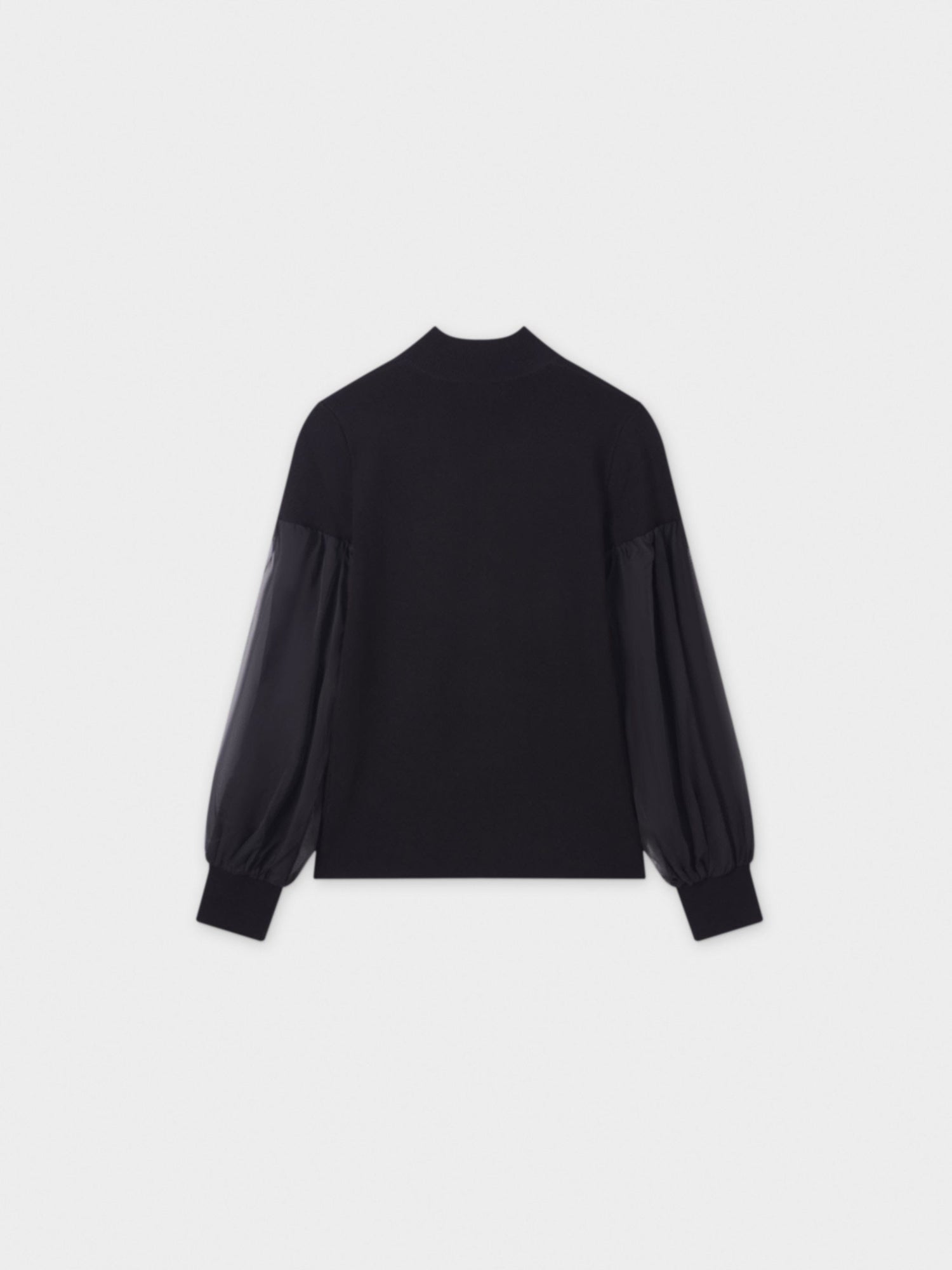 Melania Chiffon Sweater-Black