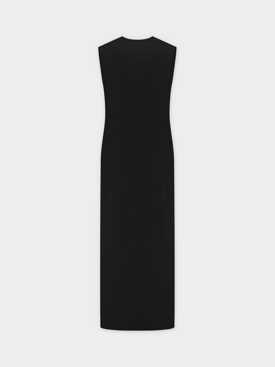 Vestido lencero básico tipo camiseta-Negro