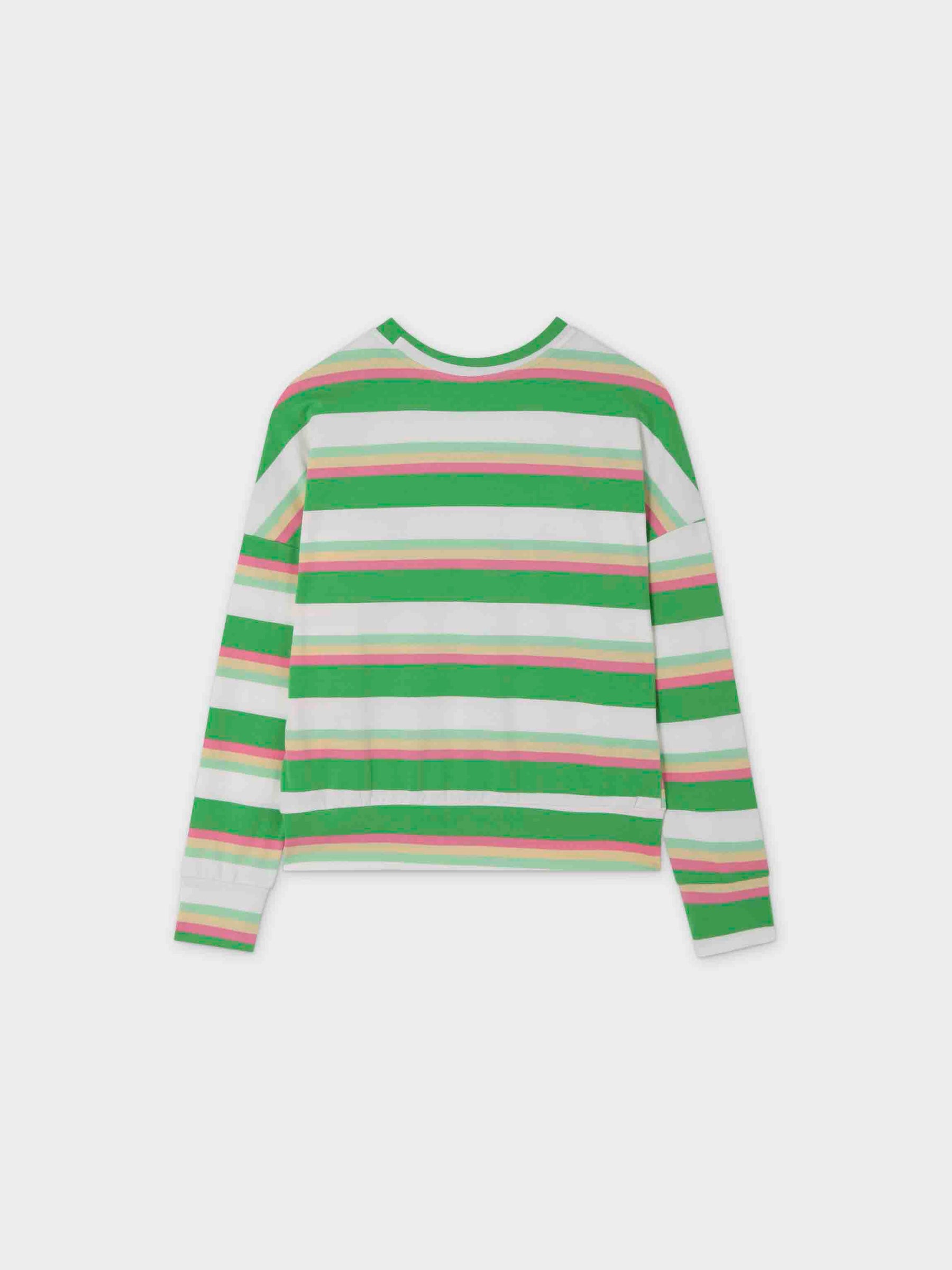 Striped Bomber-Green/Pink