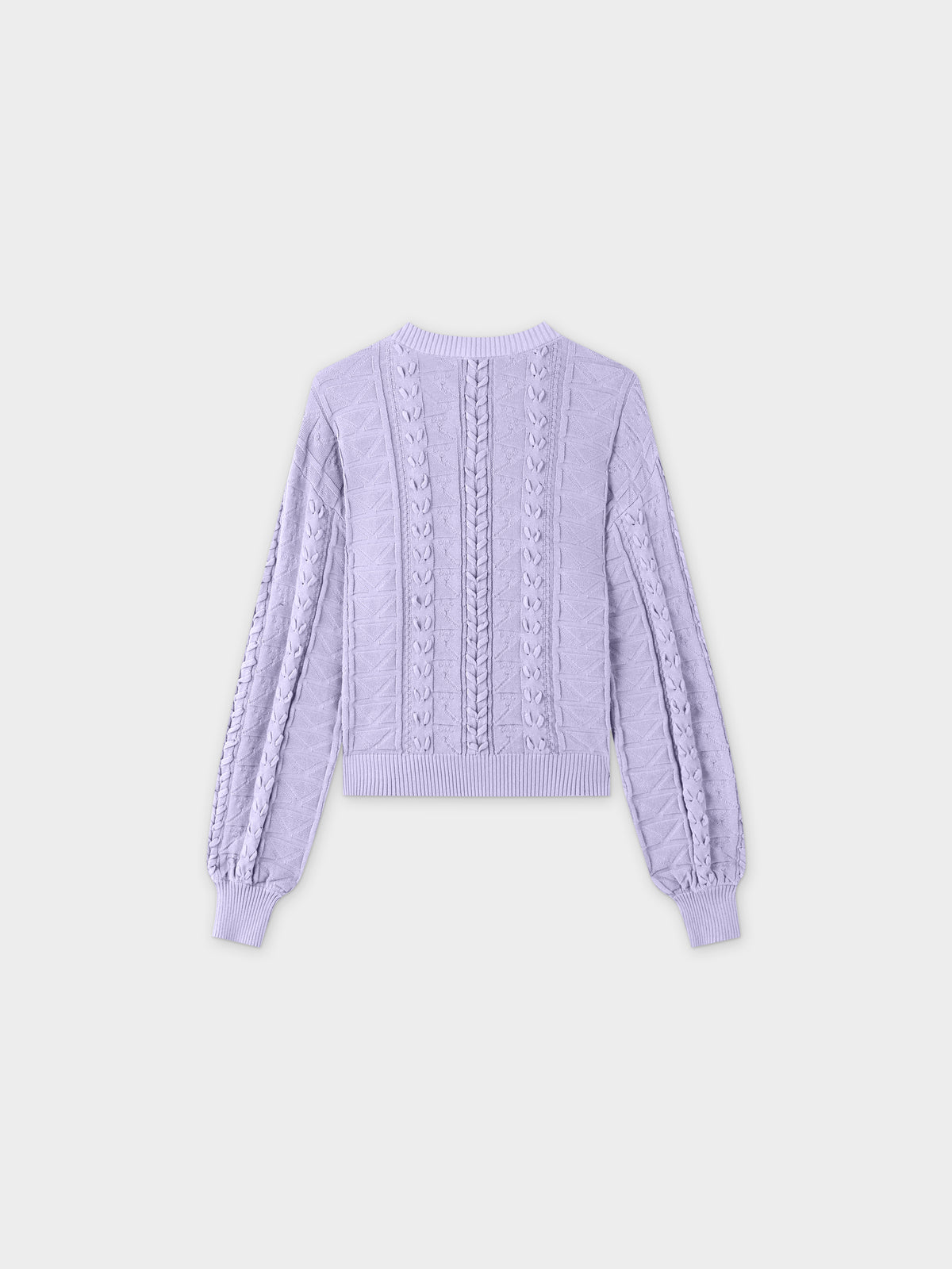 Cross Stitch Sweater-Lavender