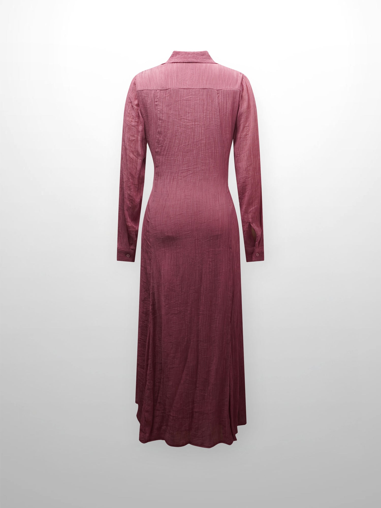 Collared A-Line Shirtdress-Raspberry Stripe