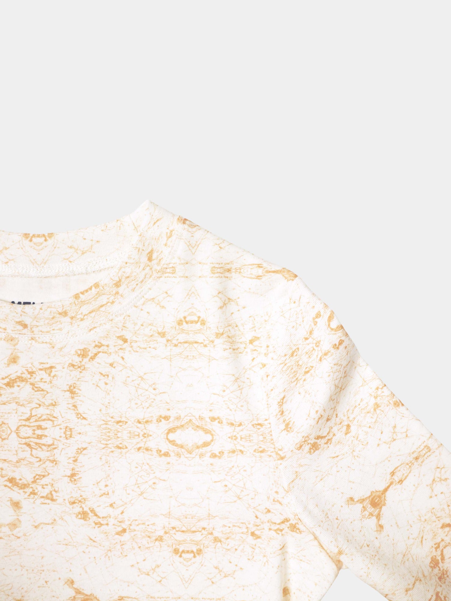 Basic Printed T-shirt-Peach World Map