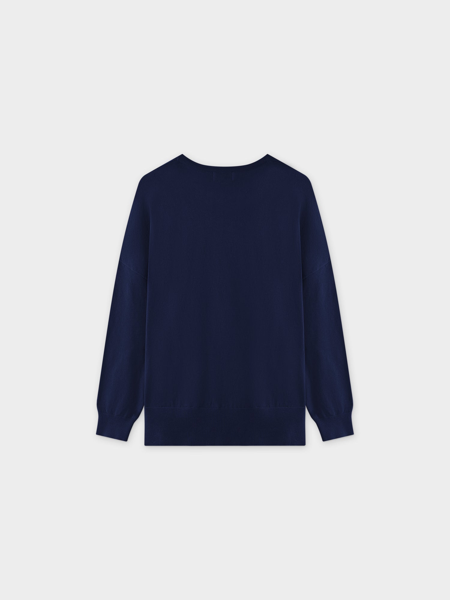 Oversized Lightweight Sweater-Navy