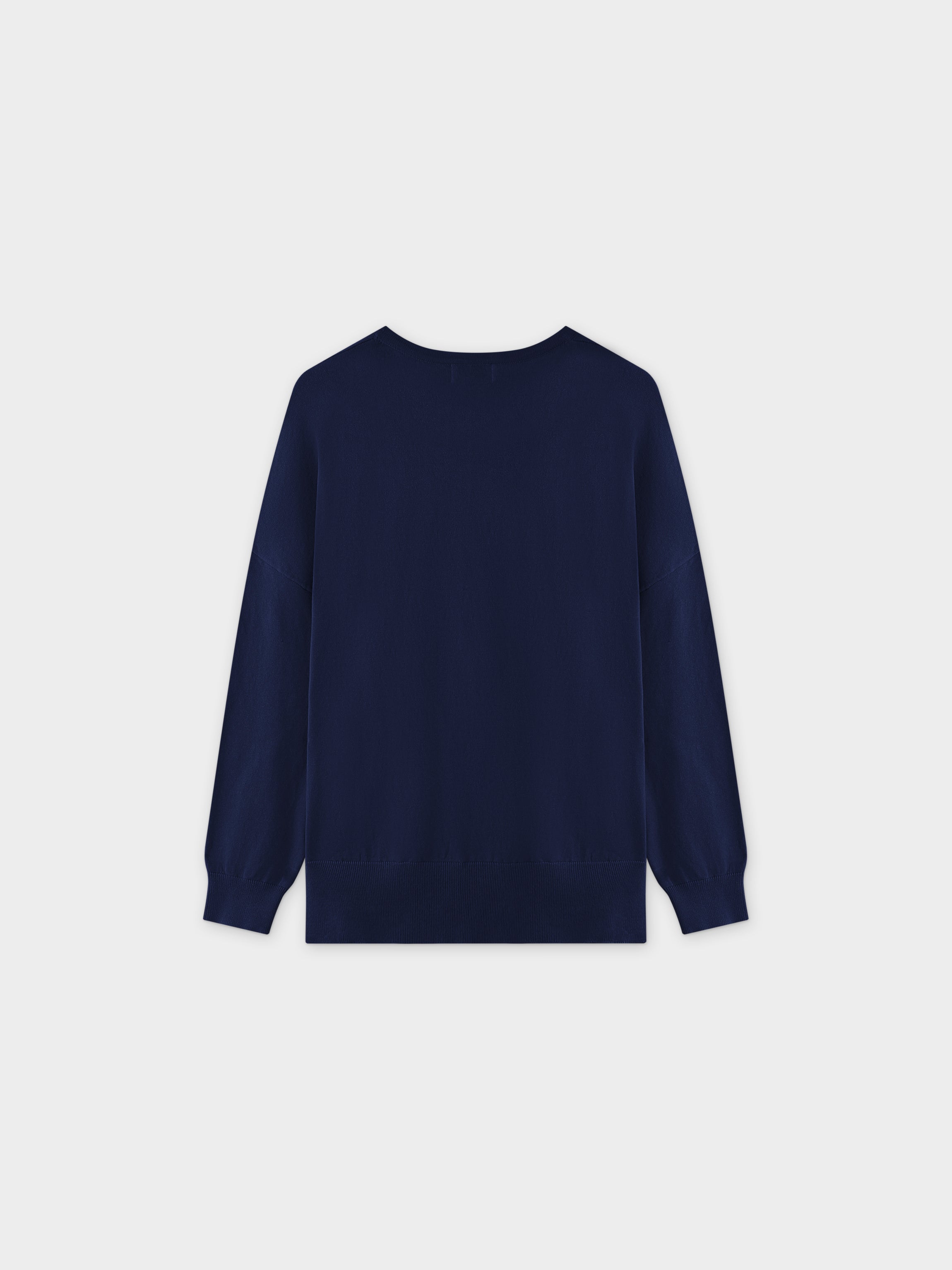 Oversized Lightweight Sweater-Navy