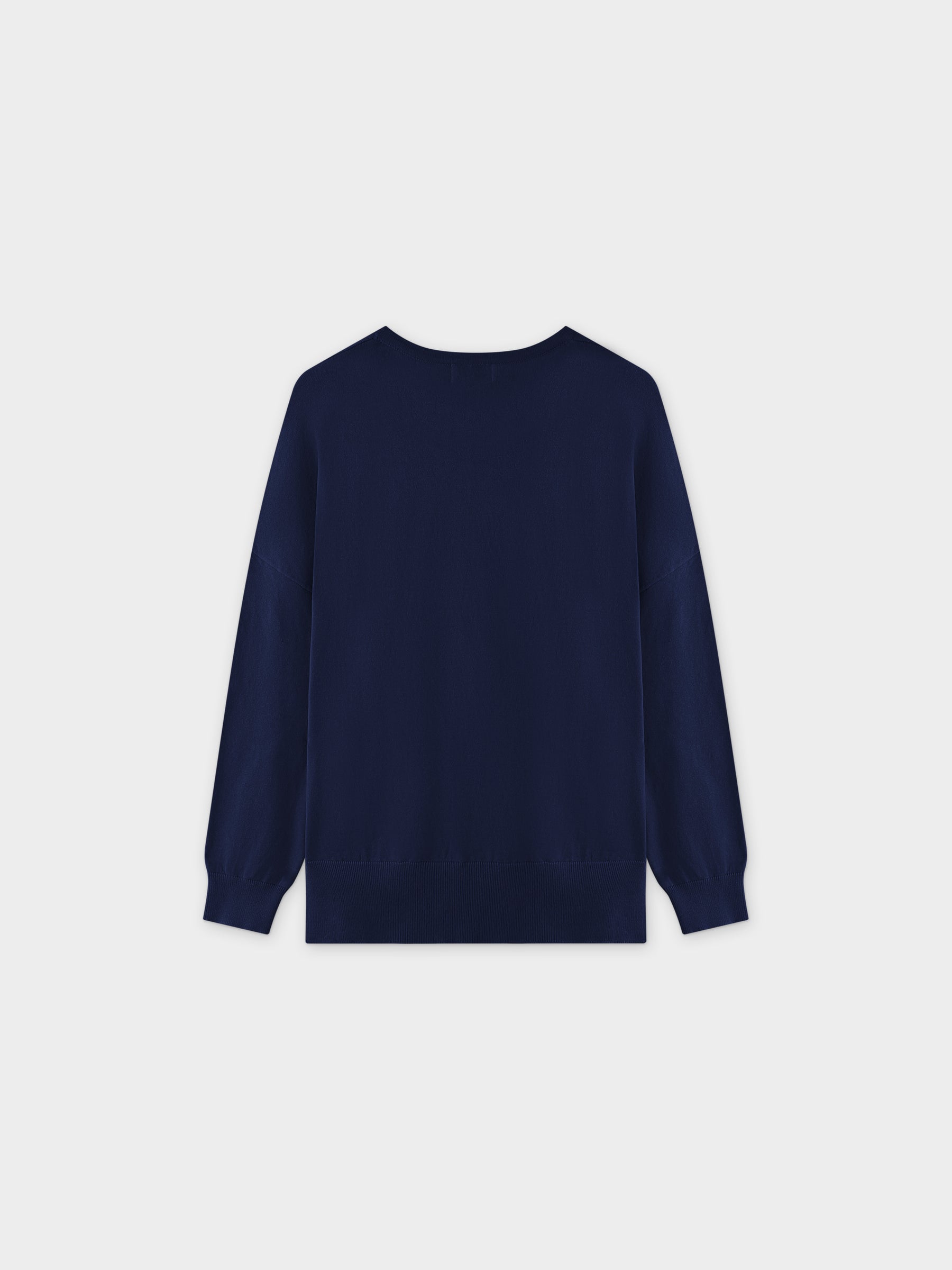 Oversized Lightweight Sweater-Navy