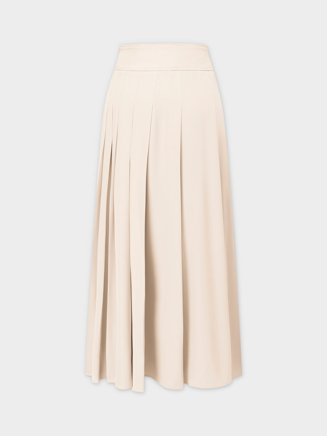 Yoke Pleated Skirt 37&quot;-Ivory