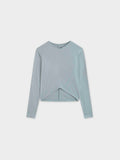 V Bottom T-Shirt-Light Blue