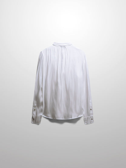 Shimmer Tie Blouse-White