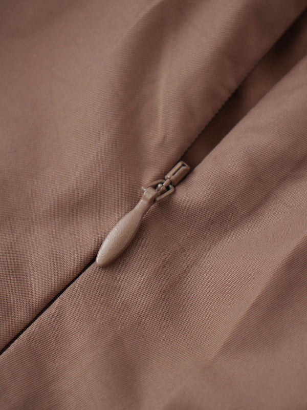 Waisted Full Taffeta Skirt-Mocha Mousse