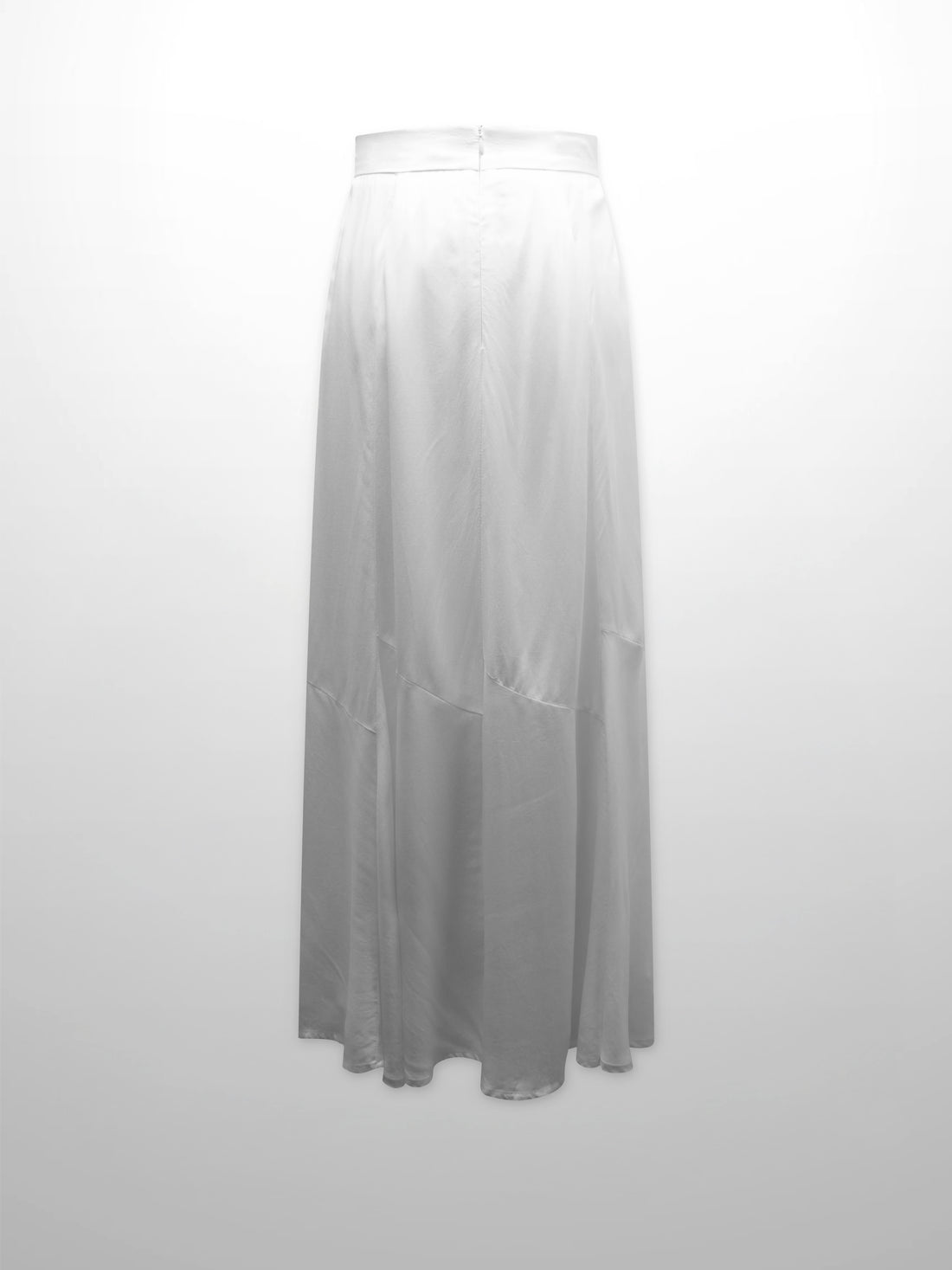 TRUMPET FLARE SKIRT-WHITE