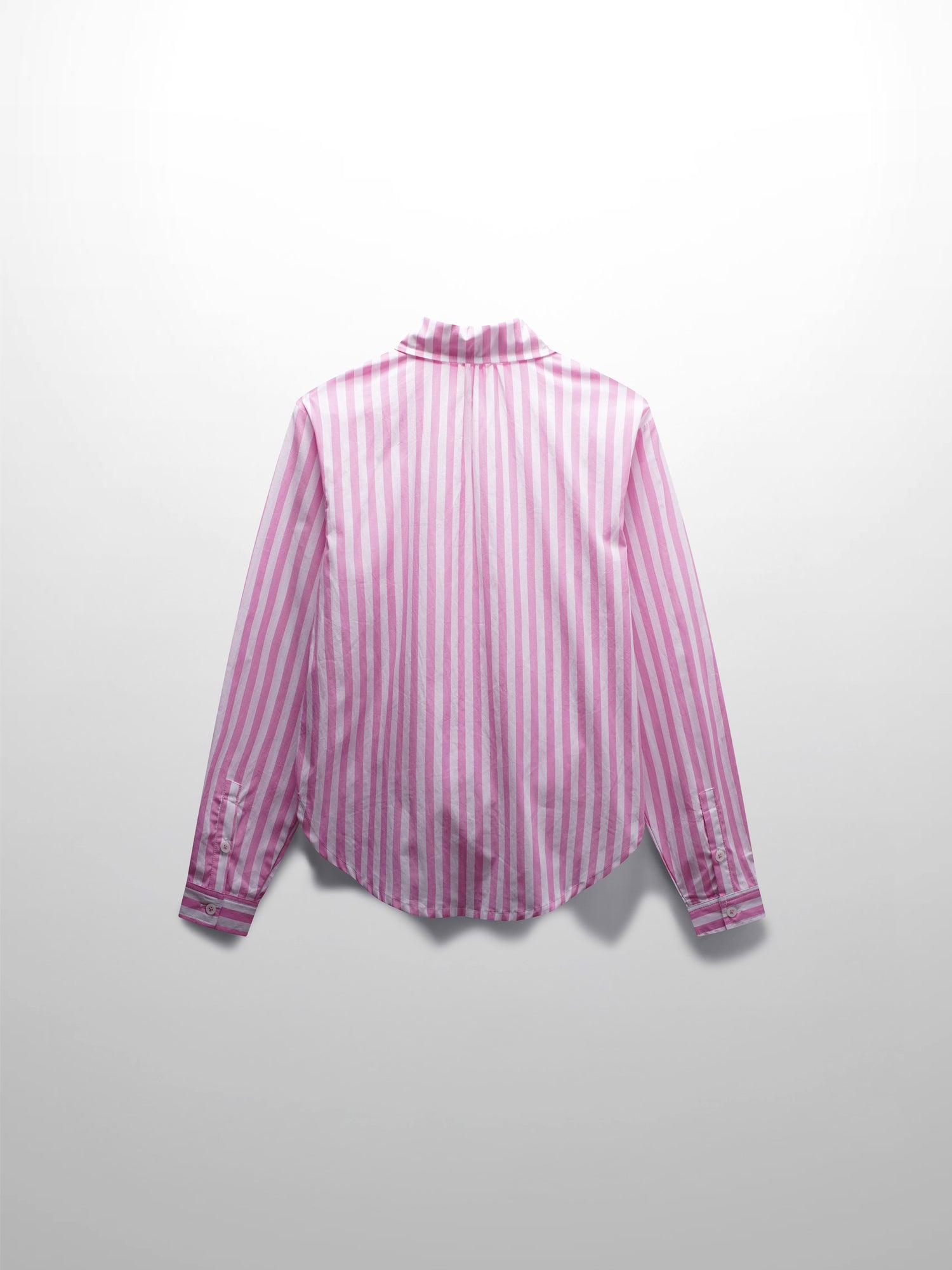 Front Drawstring Crop Blouse-Pink/White