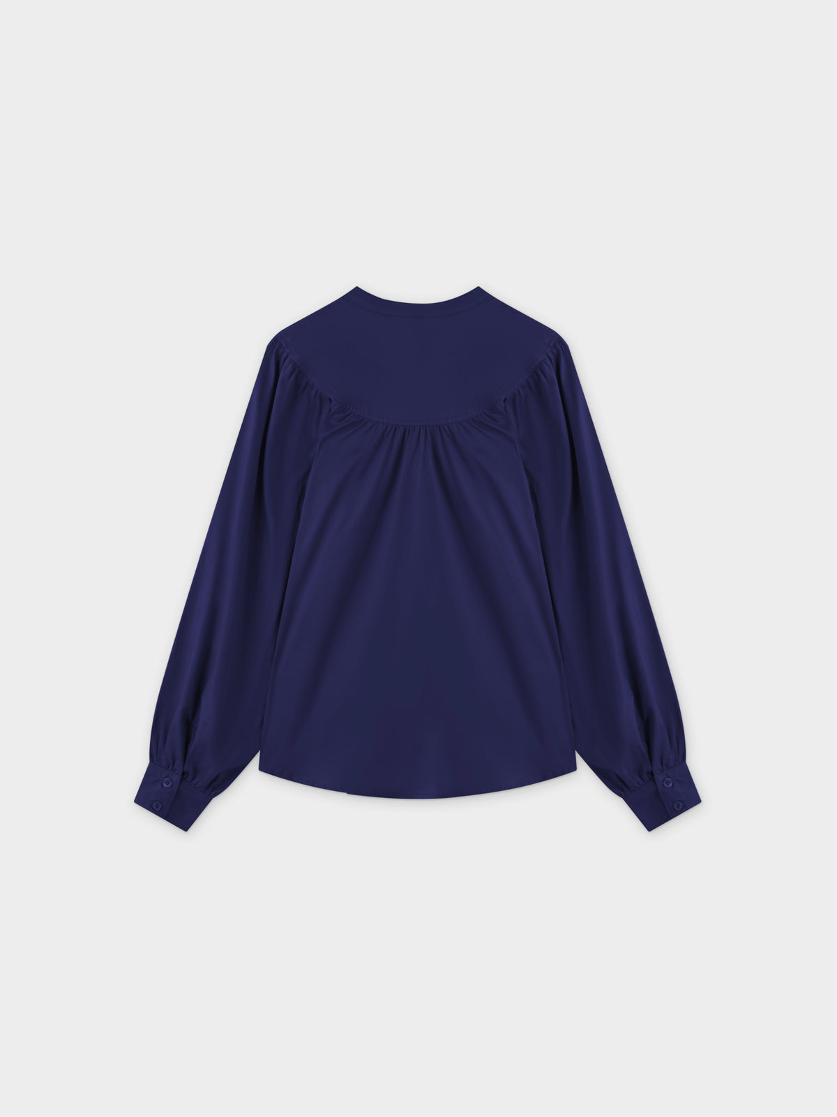 Gathered Top Blouse-Navy