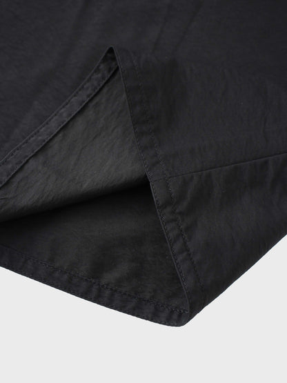 Taffeta Yoke Skirt-Black