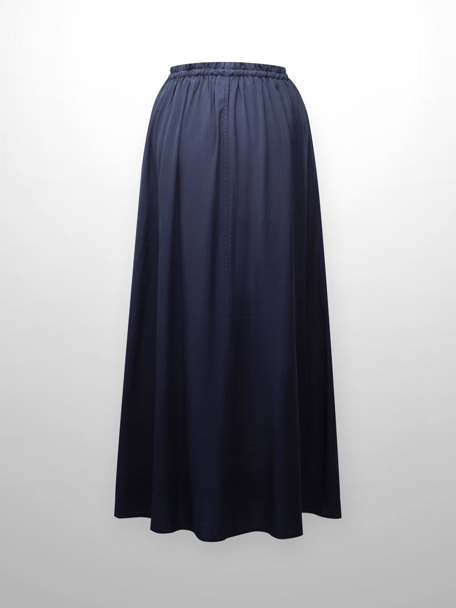 DRAWSTRING RUFFLE SKIRT-NAVY