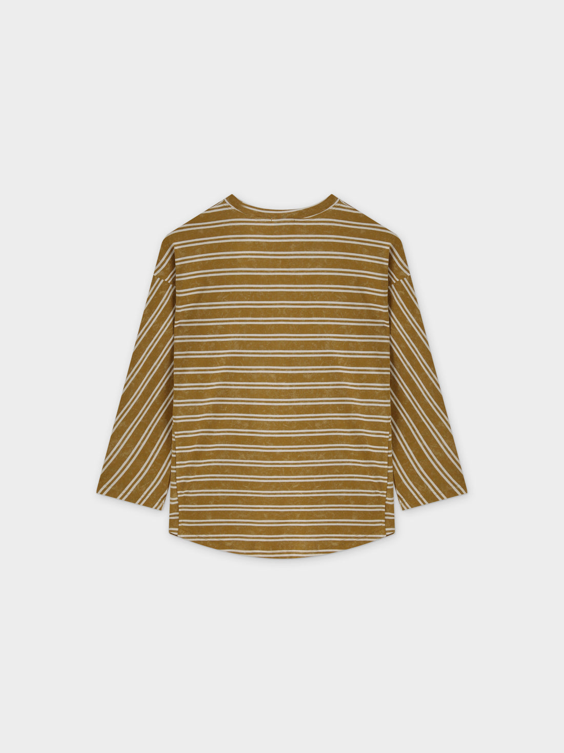 Striped Boxy Tee-Washed Tan