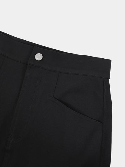 Straight Ponte Maxi Skirt-Black