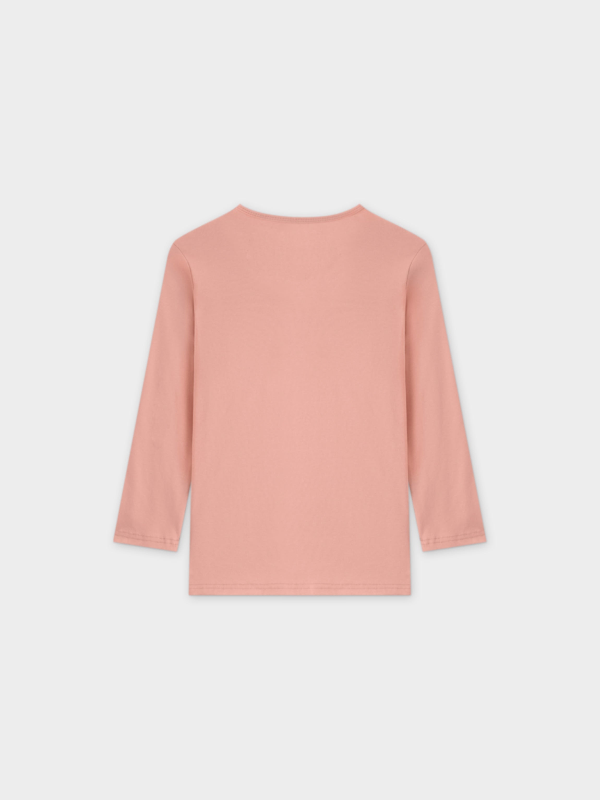 BASIC HIGH V TEE 3Q-PEACH