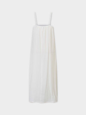 Gauze Slip Dress-Ivory