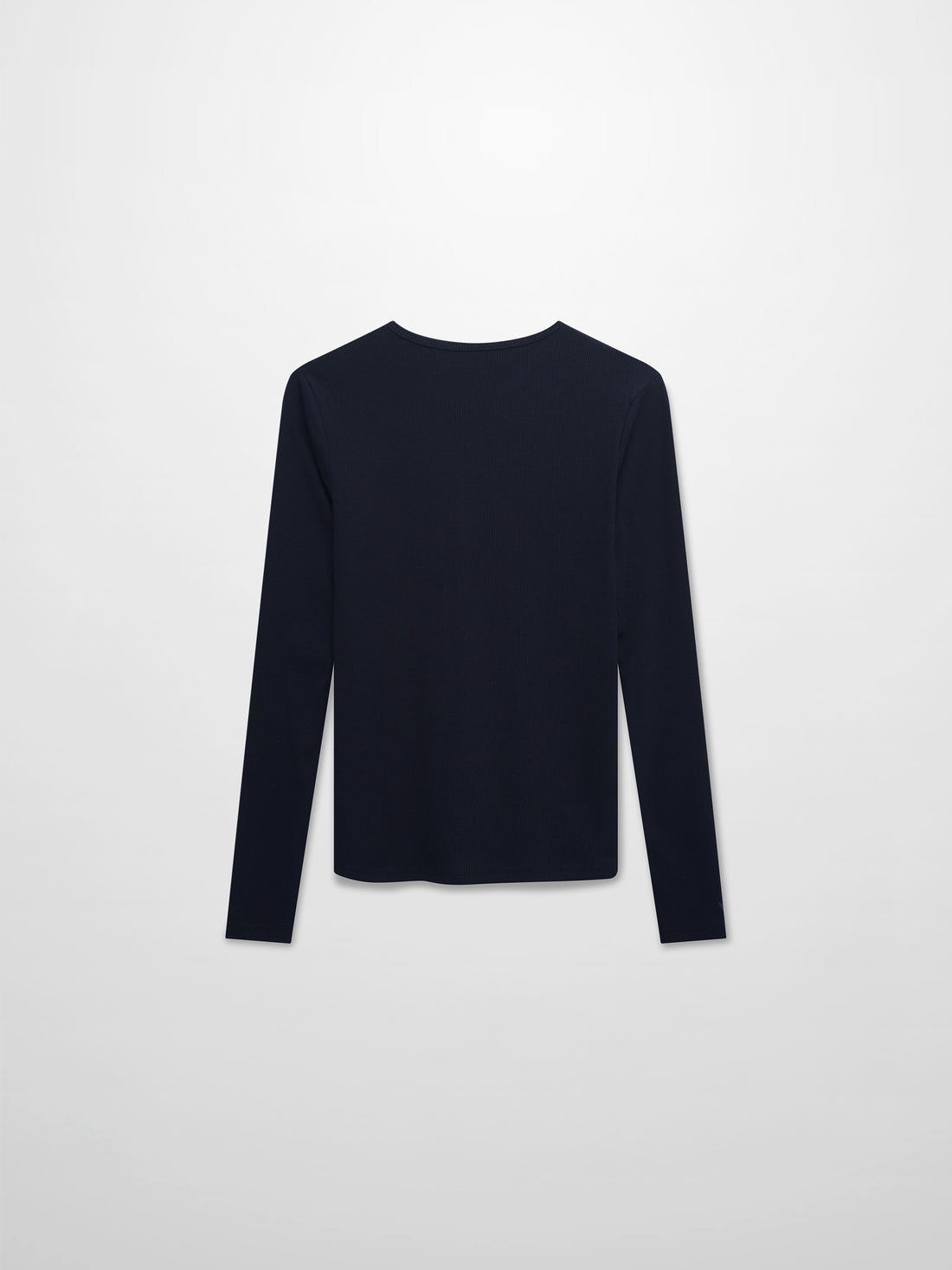 Soft Ribbed High V Tee-Navy