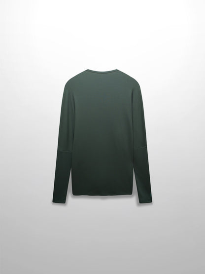 CREW RIBBED DOLMAN-EMERALD GREEN