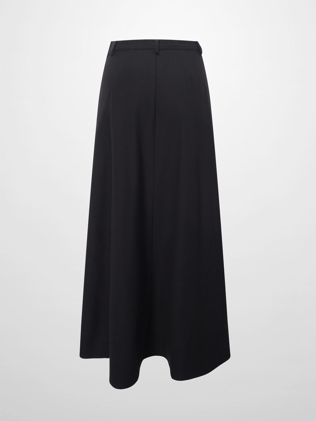 Wool Blend Yoke Skirt 37&quot;-Black