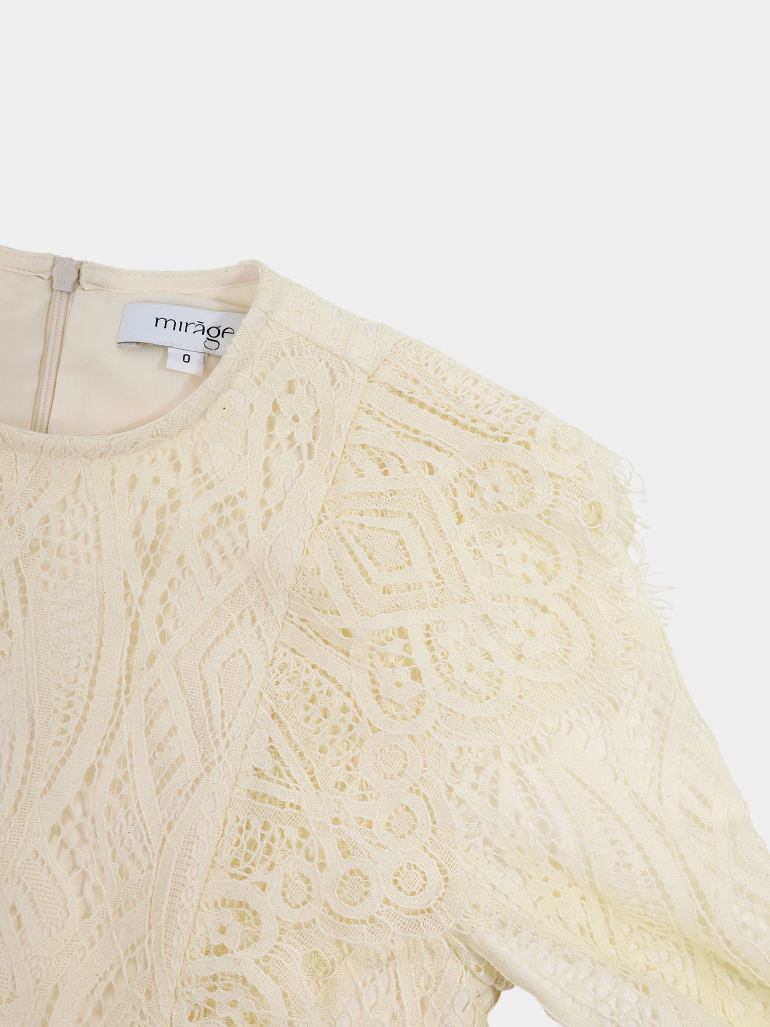 Lace Detail Dress-Ivory