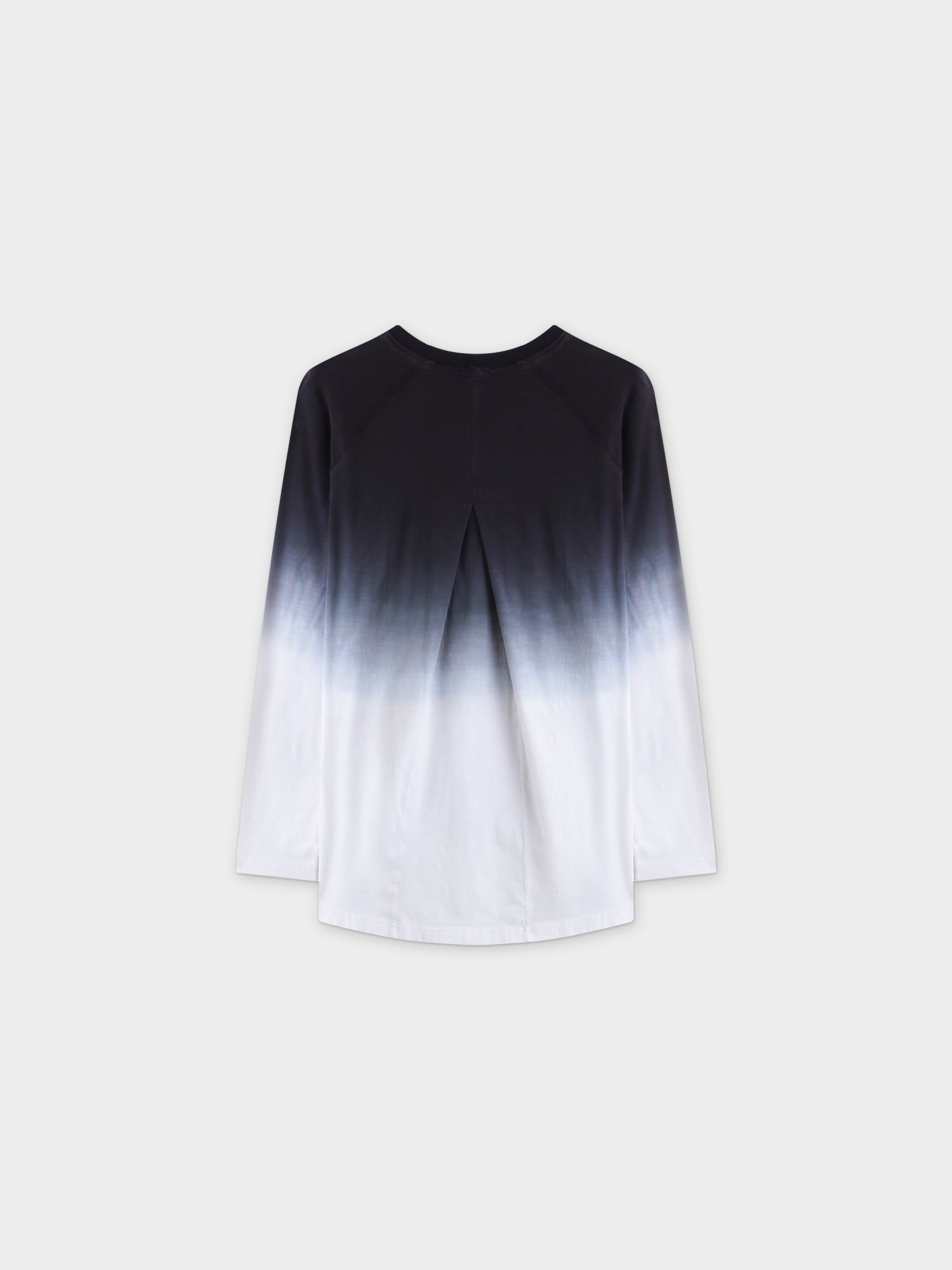 OMBRE PLEAT BACK TEE-BLACK