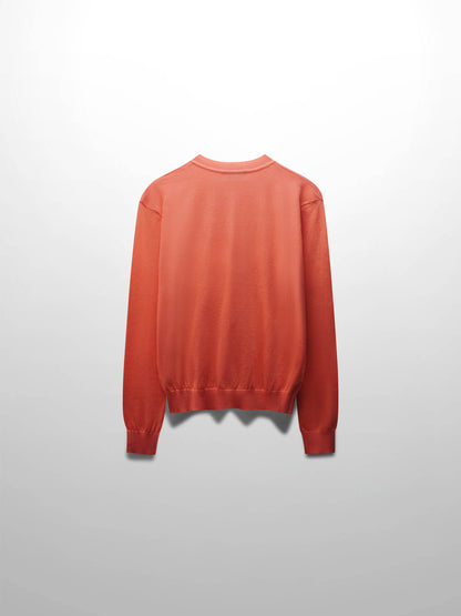 High V Lightweight Sweater-Coral