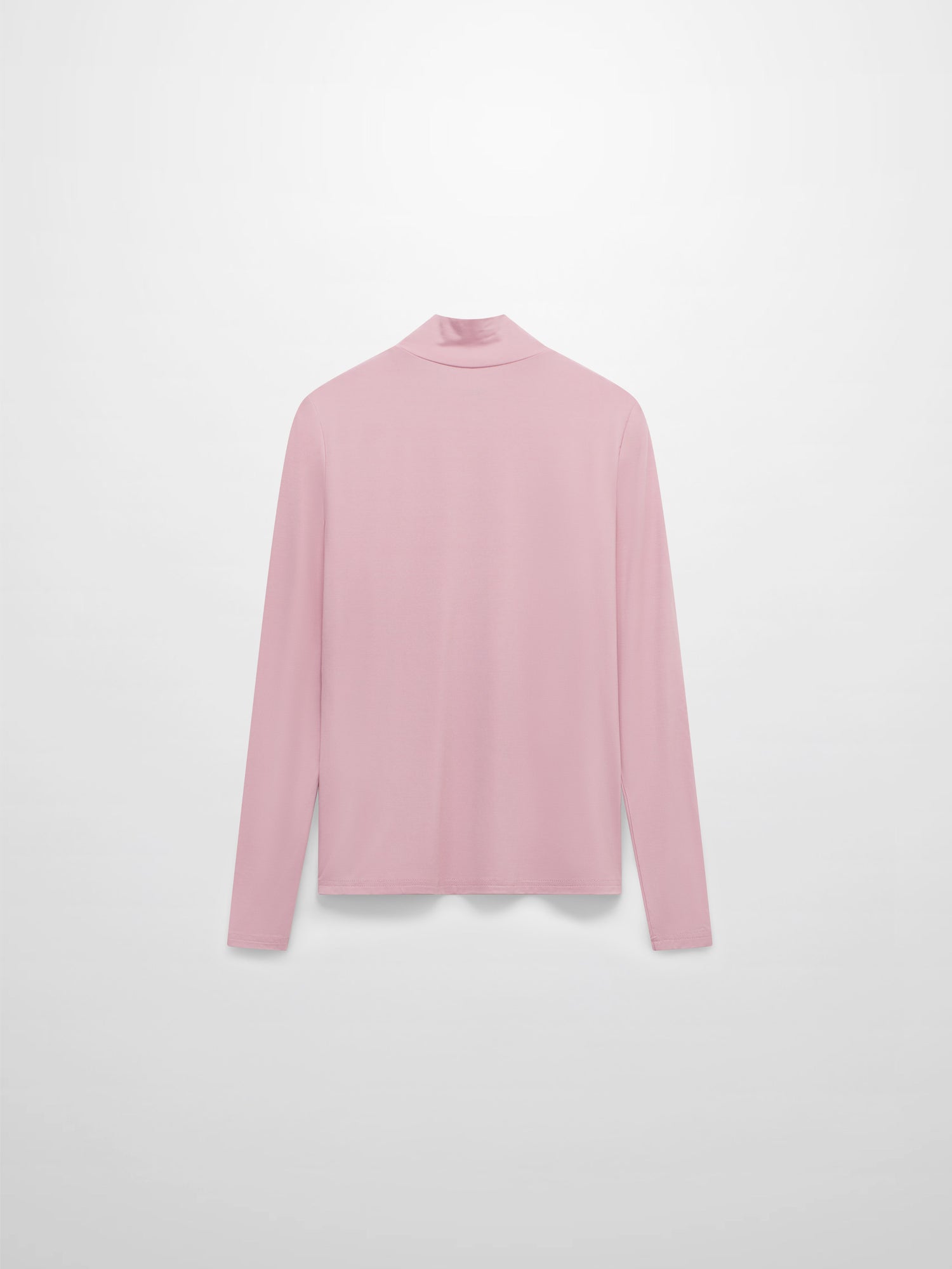 Modal Turtleneck Long Sleeve-Rose Pink