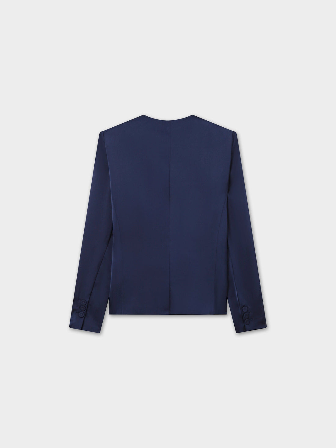 Satin Evening Blazer-Navy