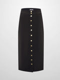 Snap Down Corduroy Skirt - Green