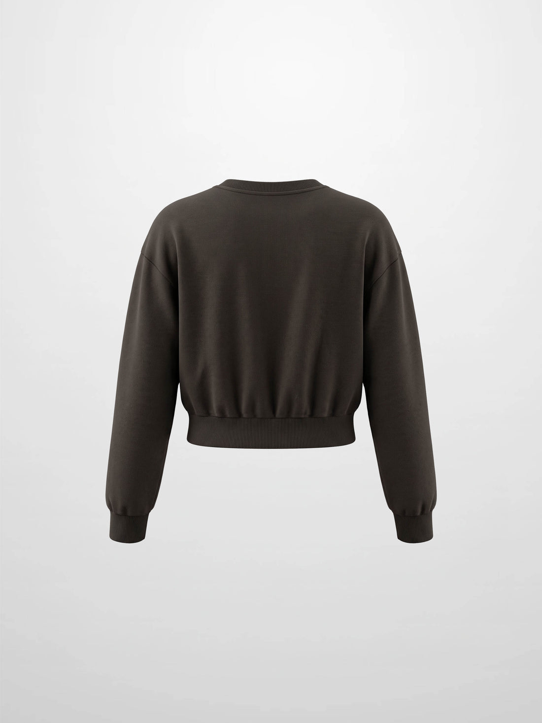 Lightweight Crop Sweatshirt - Brown