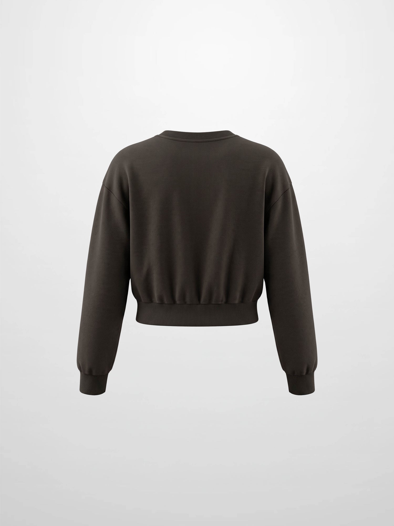 Lightweight Crop Sweatshirt - Brown