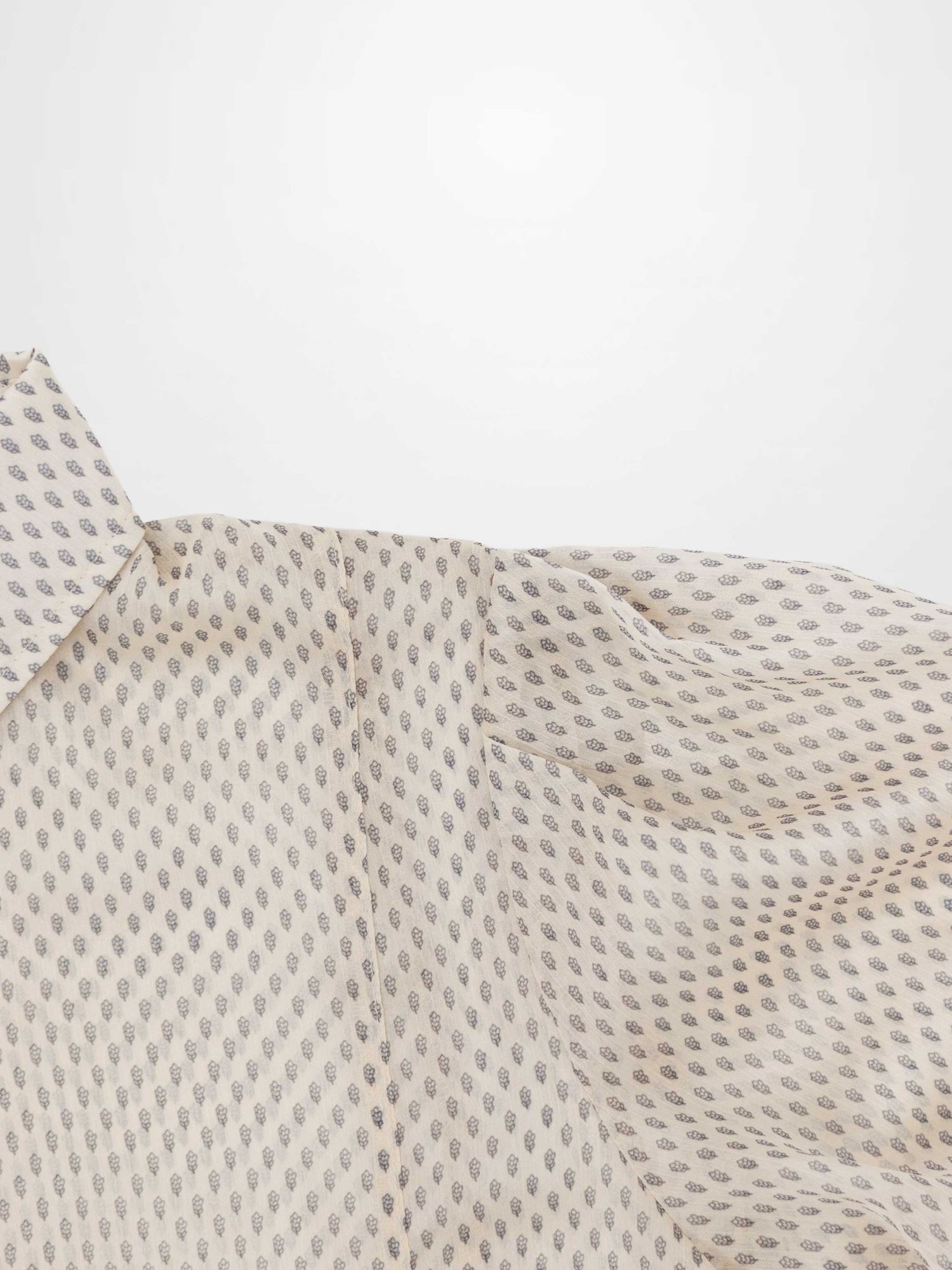 Princess Style Printed Blouse-Cream