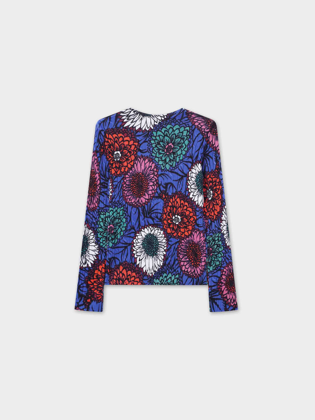 Printed Cable Knit Sweater-Colored Floral