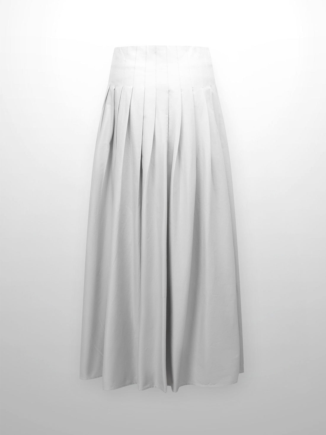 Full Pleated Skirt-Ice Grey