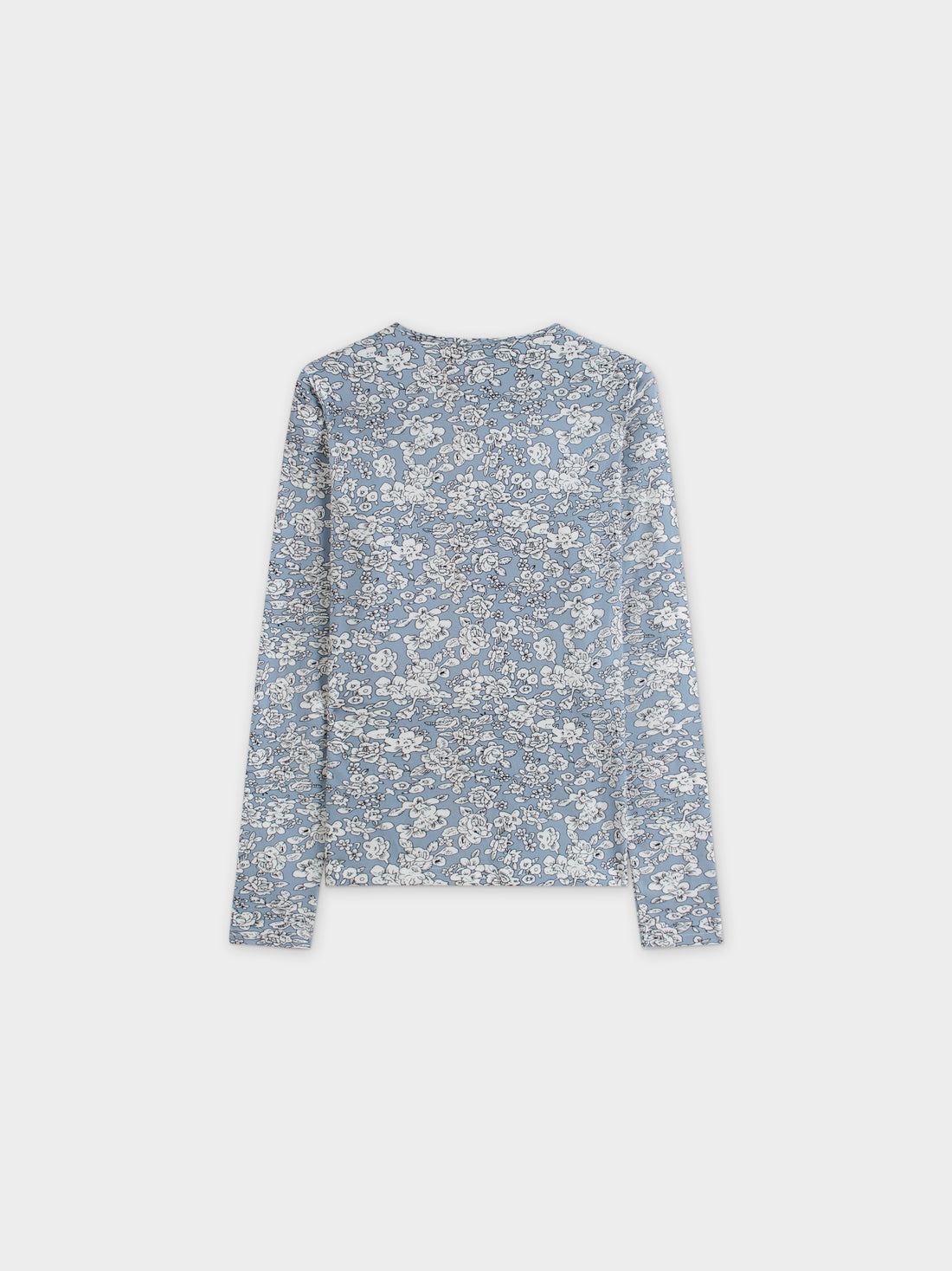 PRINTED CREW-BLUE FLORAL