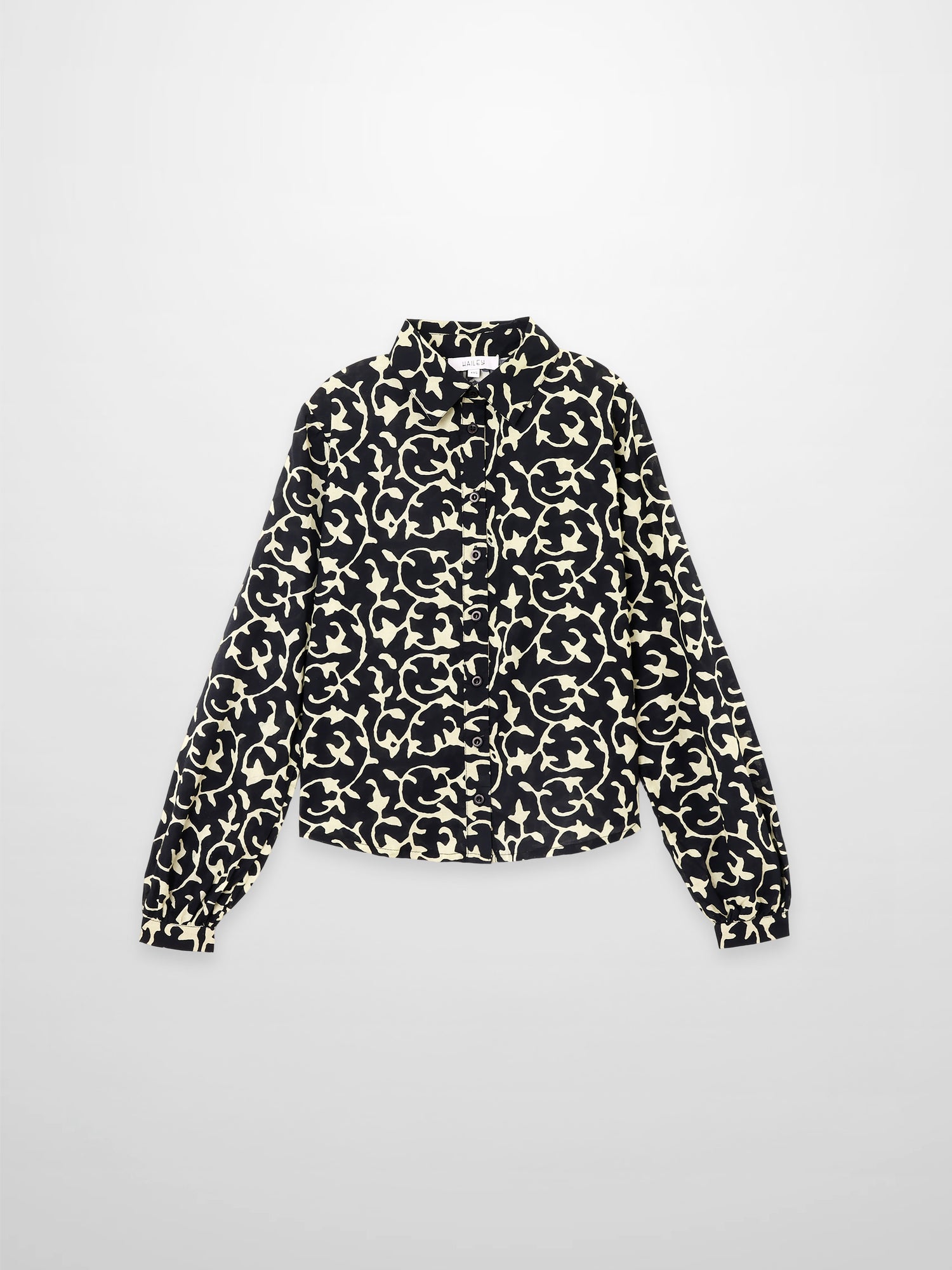 Blouse-Navy Vines