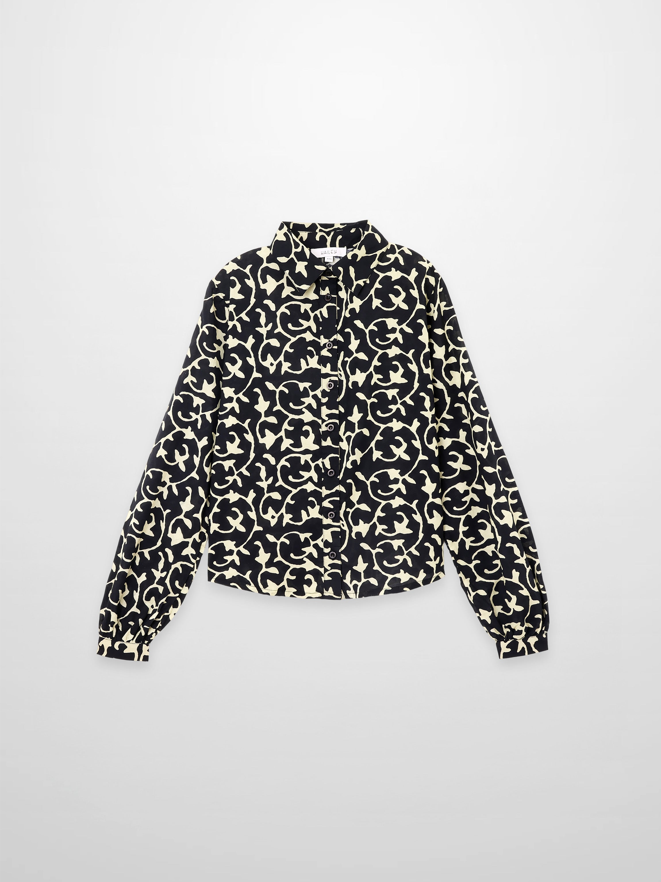 Blouse-Navy Vines