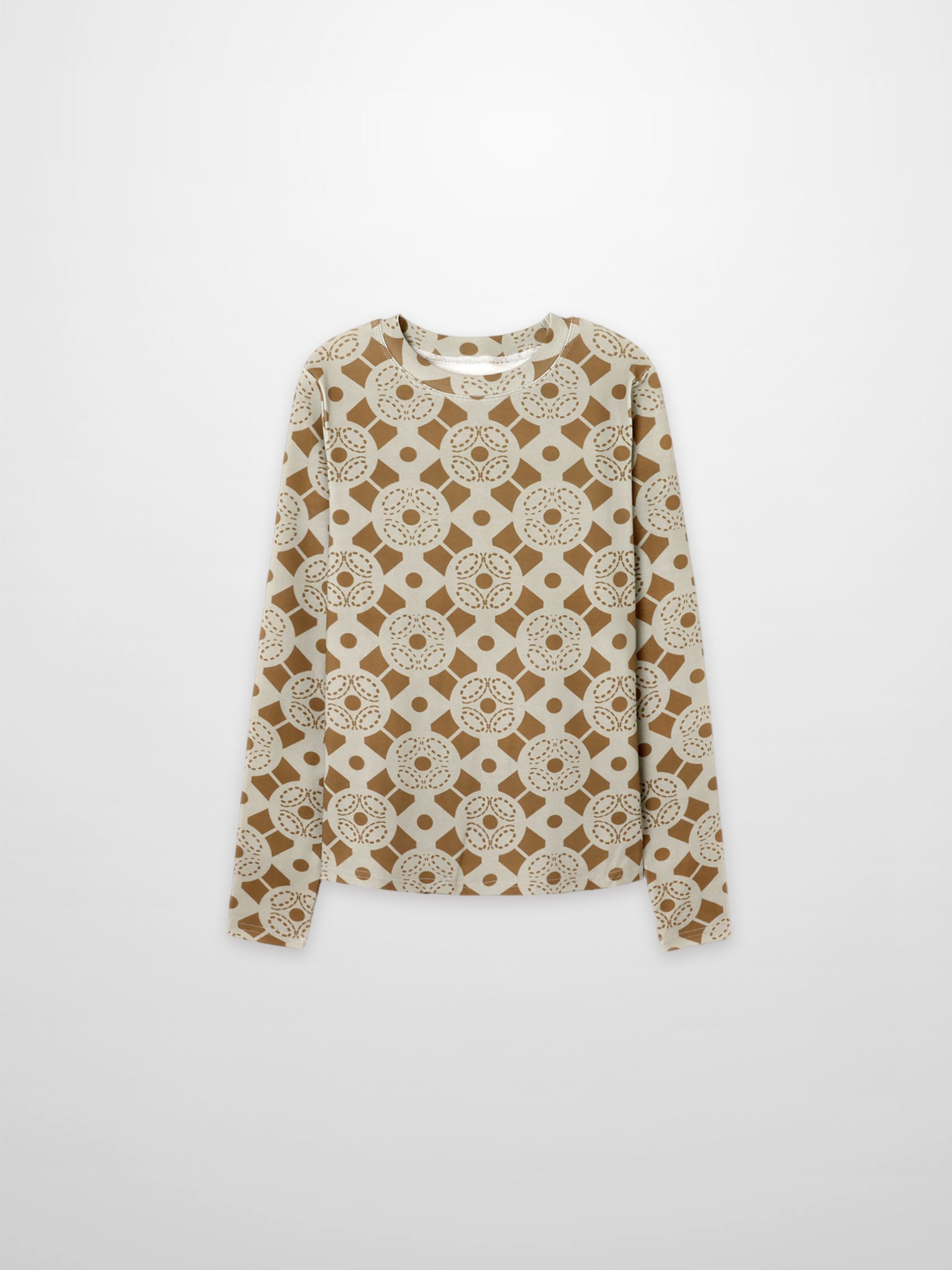 Basic Printed T-shirt-Geometric Design